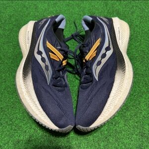 Saucony Navy and Yellow Athletic Shoes